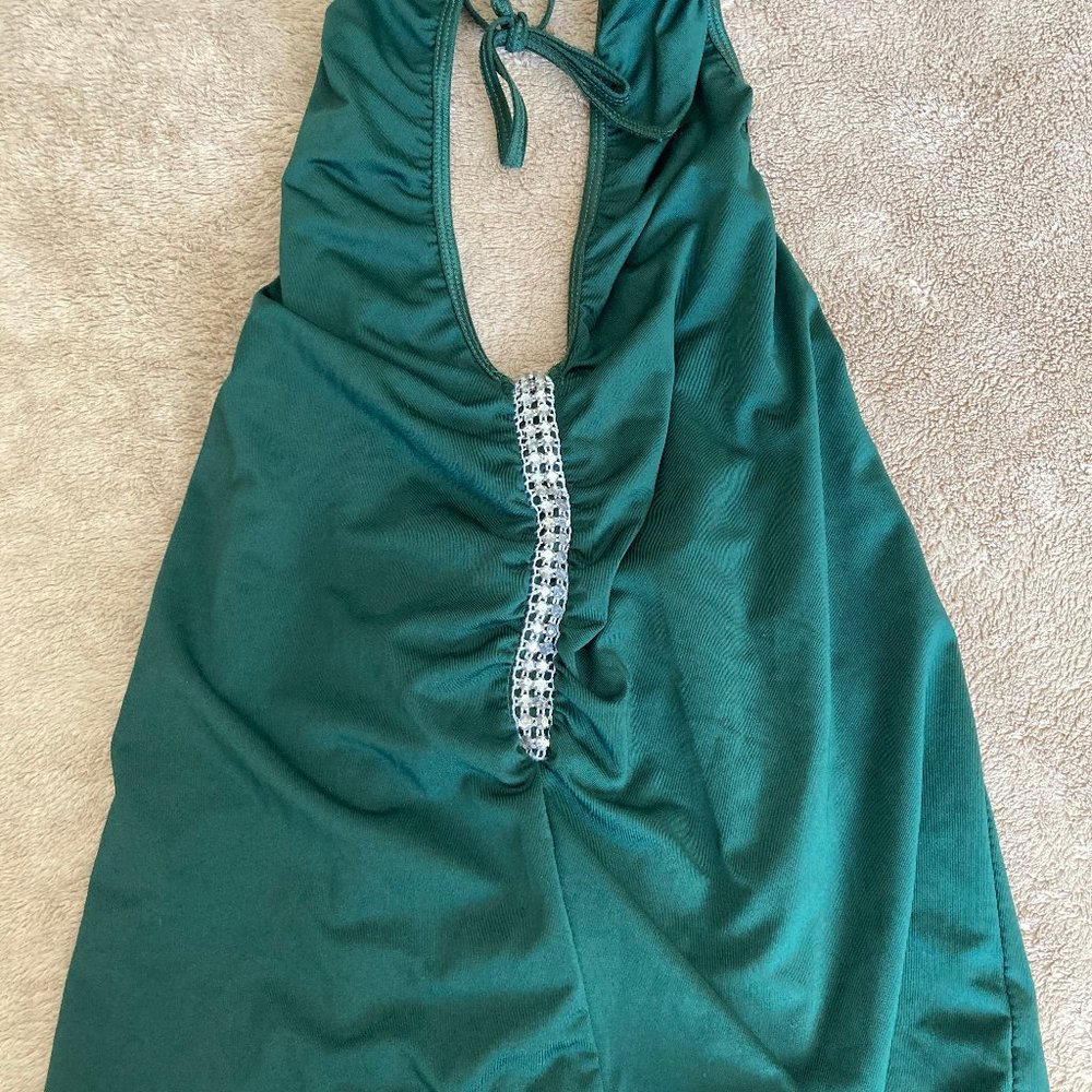 Scrunch butt exotic dancer or lingerie halter dress